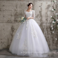 Factory Supply Cheap 2020 Newest Design V-neck floor length lace Brides Wedding dress